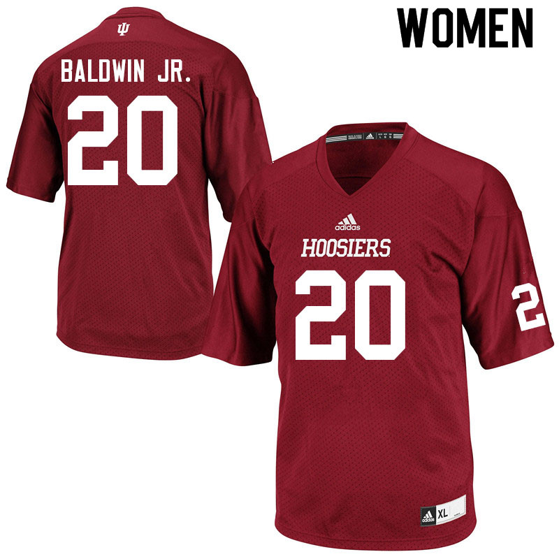 Women #20 Tim Baldwin Jr. Indiana Hoosiers College Football Jerseys Sale-Crimson Jersey